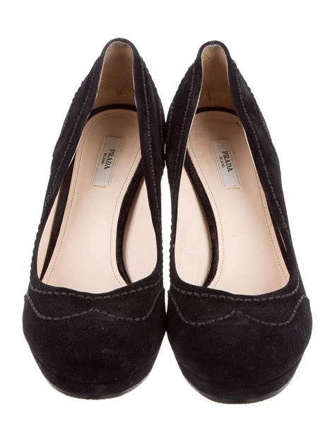 prada black and white platform shoes|prada suede platform.